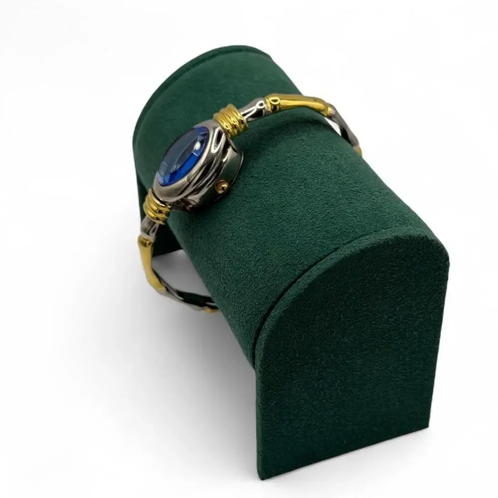 Rare vintage silver and gold Geneva peekaboo bracelet watch